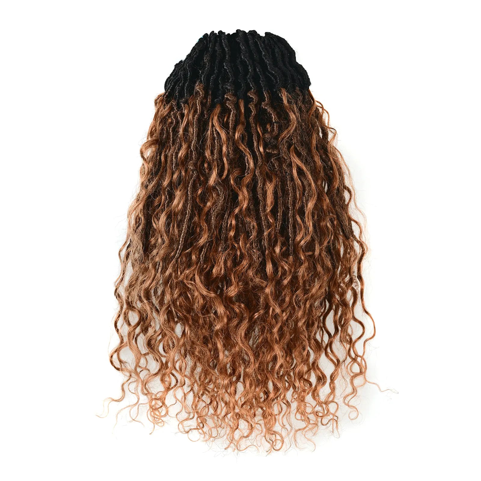 Toyotress Crochet Boho Locs Braiding Hair With Human Hair Curls Pre Looped Goddess Boho Dreadlocks Curly Full Ends Hair Extensions